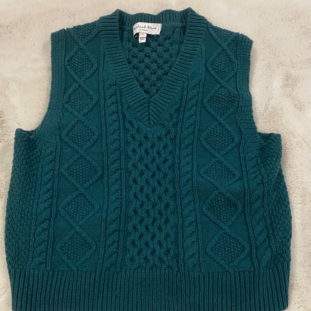 Michael Stars V-Neck Teal Sweater Vest NWOT!